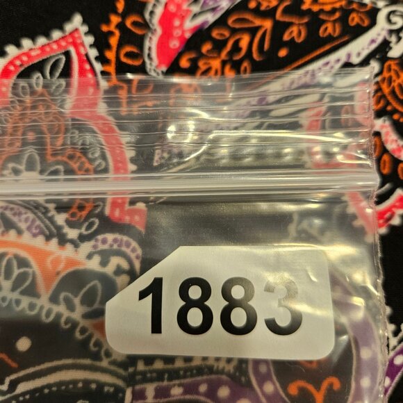 Catherines Womens 1X Button up Blouse 3/4 Sleeve Paisley Multi-Color office bold - Picture 10 of 10